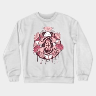 Pink and White Mystic Pisces Motion Crewneck Sweatshirt